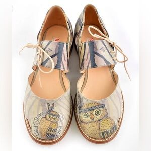 Goby Chic Owl Print Women's ballerina shoes